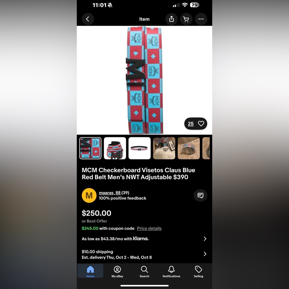 MCM Red and Blue Belt - Picture 6 of 6